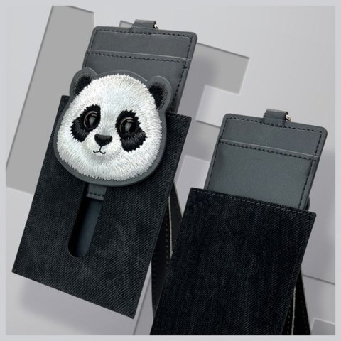NIMMY portfel na karty BIG EYED PET 2.0 Panda czarny