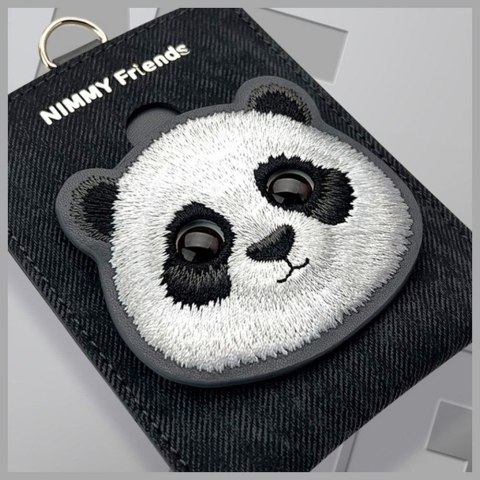 NIMMY portfel na karty BIG EYED PET 2.0 Panda czarny