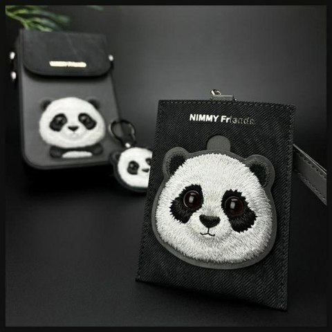 NIMMY portfel na karty BIG EYED PET 2.0 Panda czarny
