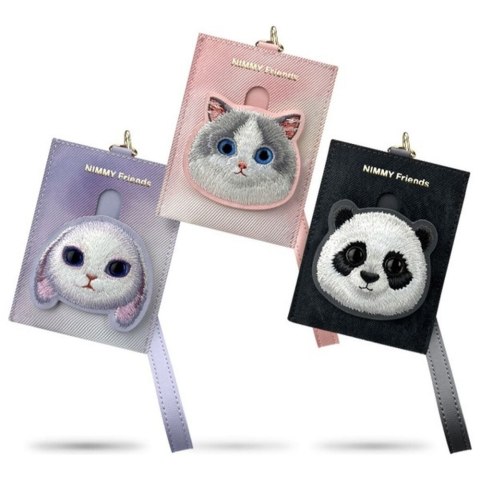 NIMMY portfel na karty BIG EYED PET 2.0 Panda czarny