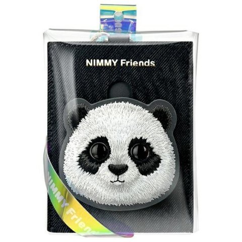 NIMMY portfel na karty BIG EYED PET 2.0 Panda czarny