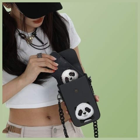 Etui na telefon Nimmy Big Eyed Pet 2.0 panda czarne