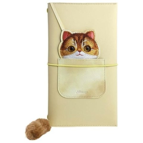 NIMMY zestaw 2w1 notatnik + długopis BIG EYED PET 2.0 Cat khaki