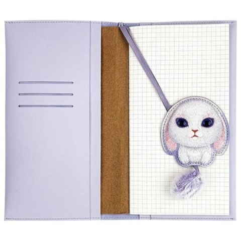 NIMMY zestaw 2w1 notatnik + długopis BIG EYED PET 2.0 Rabbit fioletowy