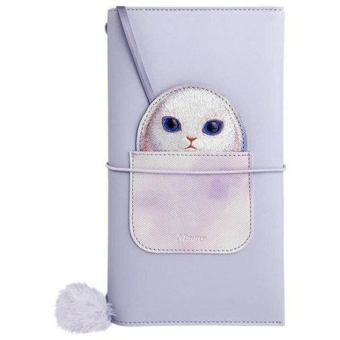 NIMMY zestaw 2w1 notatnik + długopis BIG EYED PET 2.0 Rabbit fioletowy