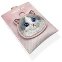 Etui na telefon portfel torebka zewstaw 3w1 Nimmy Big Eyed Pet 2.0 Cat różowe