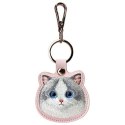 Etui na telefon portfel torebka zewstaw 3w1 Nimmy Big Eyed Pet 2.0 Cat różowe
