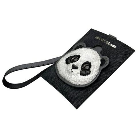 Etui na telefon portfel torebka zewstaw 3w1 Nimmy Big Eyed Pet 2.0 panda czarne