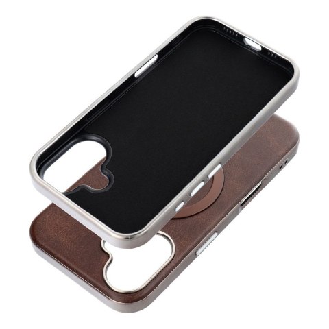 Etui na iPhone 15 Gentleman Mag Cover zgodne z MagSafe brązowe