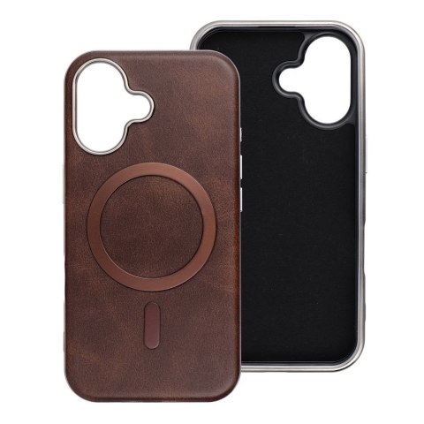 Etui na iPhone 15 Gentleman Mag Cover zgodne z MagSafe brązowe