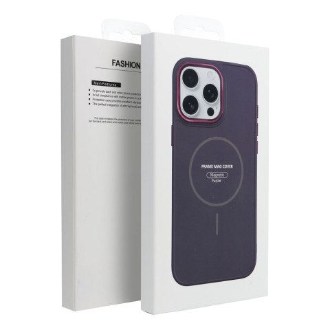 Etui na iPhone 11 Frame Mag Cover zgodne z MagSafe fioletowe