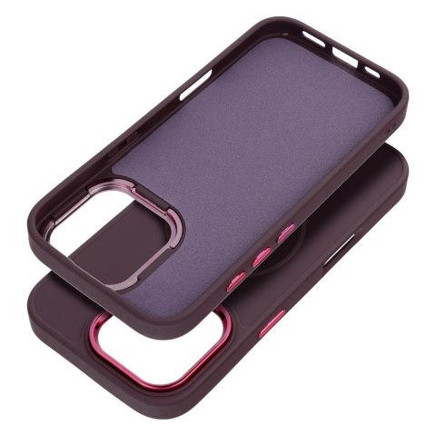 Etui na iPhone 16 PRO MAX Frame Mag Cover zgodne z MagSafe fioletowe