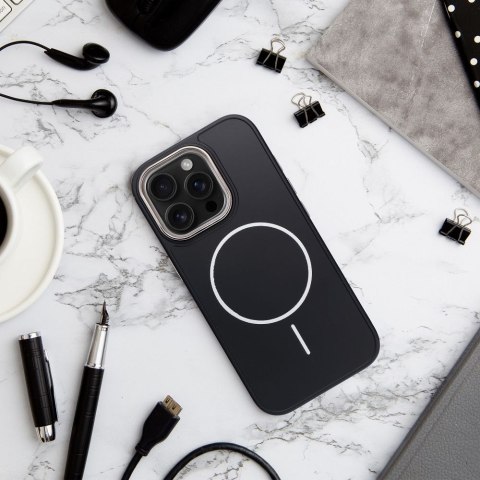 Etui na iPhone 17 AIR Frame Mag Cover zgodne z MagSafe czarne