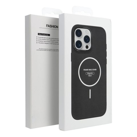 Etui na iPhone 17 AIR Frame Mag Cover zgodne z MagSafe czarne