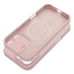 Etui na iPhone 15 Silicone 2mm (camera protection) zgodne z MagSafe pudrowy różowe