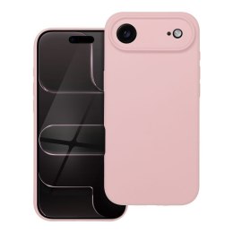 Etui na iPhone 17 AIR Silicone 2mm (camera protection) zgodne z MagSafe pudrowy różowe