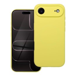 Etui na iPhone 17 AIR Silicone 2mm (camera protection) zgodne z MagSafe żółte