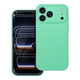 Etui na iPhone 17 Pro Max / 18 Pro Max (low camera edge) Silicone 2mm (camera protection) zgodne z MagSafe miętowe
