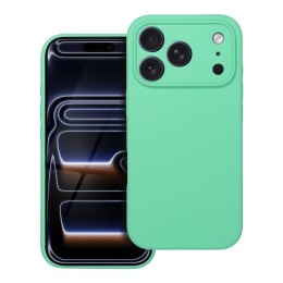 Etui na iPhone 17 Pro / 18 Pro (low camera edge) Silicone 2mm (camera protection) zgodne z MagSafe miętowe