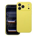 Etui na iPhone 17 Pro / 18 Pro (low camera edge) Silicone 2mm (camera protection) zgodne z MagSafe żółte