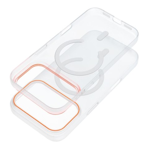 Etui na Oppo Reno 14F Go Orange zgodne z MagSafe transparentne