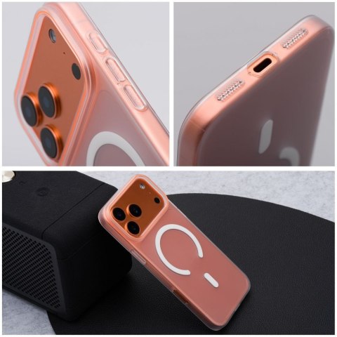 Etui na Oppo Reno 14F Go Orange zgodne z MagSafe transparentne