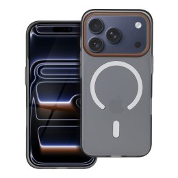 Etui na iPhone 17 Pro / 18 Pro (low camera edge) Go Orange zgodne z MagSafe czarne