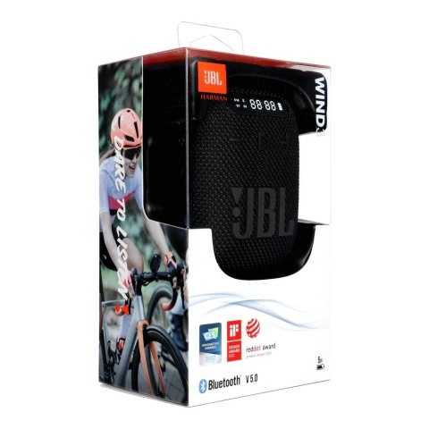 Głośnik bezprzewodowy JBL Wind 3 z uchwytem na kierownicę czarny