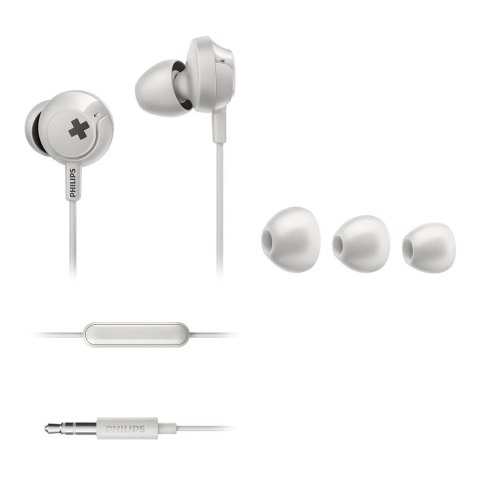 Słuchawki przewodowe dokanałowe jack 3,5mm PHILIPS SHE4305WT białe