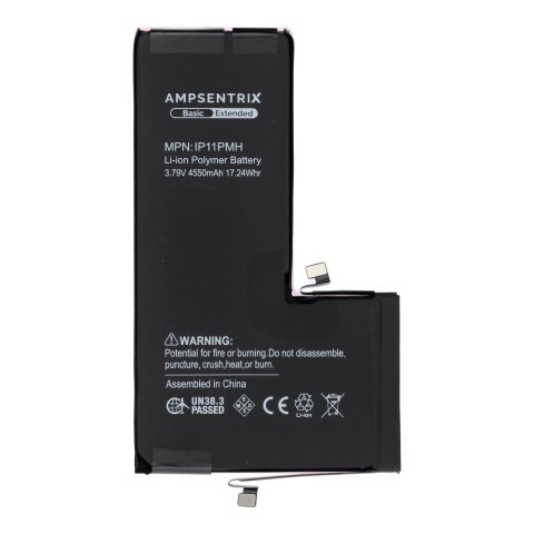 AmpSentrix Basic bateria do iPhone 11 Pro Max (zwiększona pojemność 4550mAh)