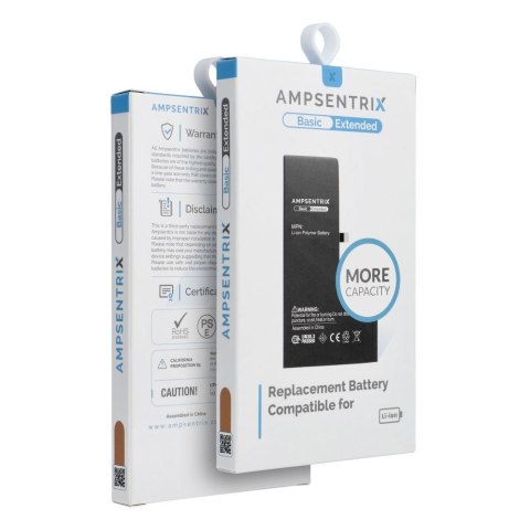 AmpSentrix Basic bateria do iPhone XS Max (zwiększona pojemność 3700 mAh)