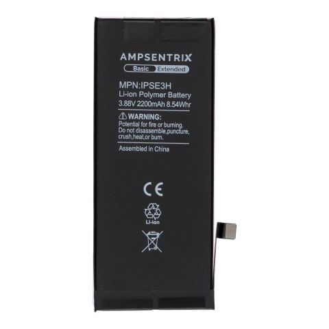 AmpSentrix Basic bateria do iPhone SE 2022 (zwiększona pojemność 2200 mAh)