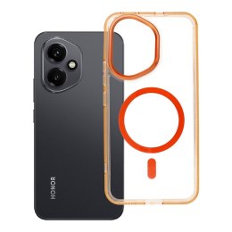 Etui na Honor 400 Frame Clear Hybrid Mag Cover zgodny z MagSafe pomarańczowe