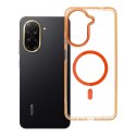 Etui na Xiaomi Redmi A5 Frame Clear Hybrid Mag Cover zgodny z MagSafe pomarańczowe