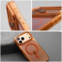 Etui na iPhone 17 AIR Frame Clear Hybrid Mag Cover zgodny z MagSafe pomarańczowe