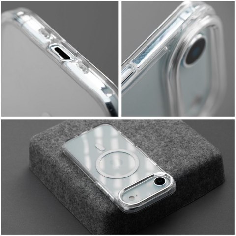 Etui na iPhone 17 AIR Frame Clear Hybrid Mag Cover zgodny z MagSafe transparentne