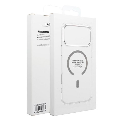 Etui na iPhone 17 AIR Frame Clear Hybrid Mag Cover zgodny z MagSafe transparentne