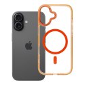 Etui na iPhone 17 Frame Clear Hybrid Mag Cover zgodny z MagSafe pomarańczowe