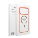 Etui na iPhone 17 Frame Clear Hybrid Mag Cover zgodny z MagSafe pomarańczowe