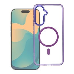 Etui na Samsung A37 Frame Cleear Hybrid Mag Cover zgodny z MagSafe fioletowe