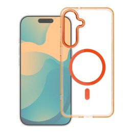 Etui na Samsung A37 Frame Cleear Hybrid Mag Cover zgodny z MagSafe pomarańczowe