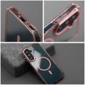 Etui na Samsung S26 PLUS Frame Clear Hybrid Mag Cover zgodny z MagSafe pudrowy róż