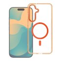 Etui na Samsung S26 Frame Clear Hybrid Mag Cover zgodny z MagSafe pomarańczowe