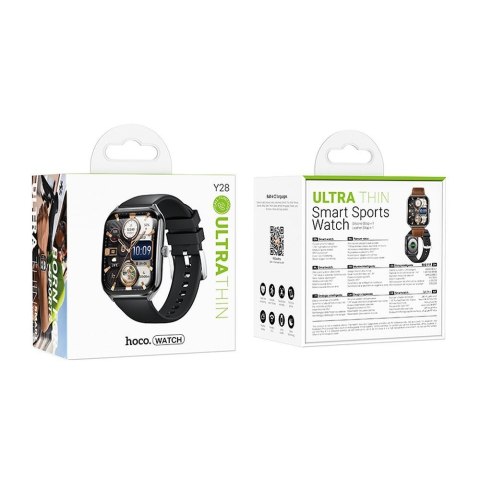 Smartwatch Hoco 1,96" AMOLED IP67 z funkcją rozmowy Y28 czarny