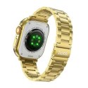 Smartwatch Hoco 1,96" TFT z funkcją rozmowy Y12 Ultra titanium złoty [EOL]