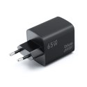 Ładowarka sieciowa do telefonu Blue Star GaN 2 x USB C + USB A QC4.0 PD 4A 65W VT-43 czarna