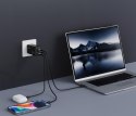 Ładowarka sieciowa do telefonu Blue Star GaN 2 x USB C + USB A QC4.0 PD 4A 65W VT-43 czarna