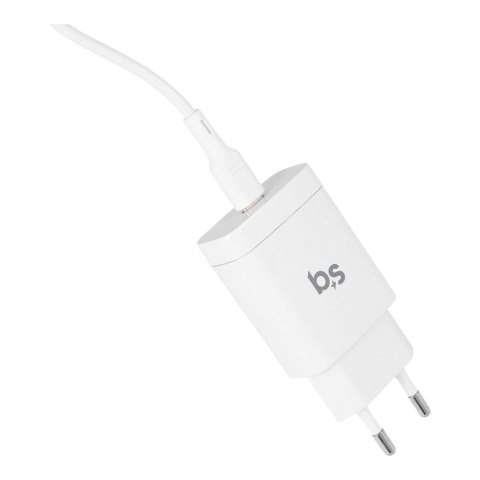 Ładowarka sieciowa do telefonu Blue Star USB C QC3.0 PD 3A 18W + kabel USB C do Lightning TFK-TC-1099C biała
