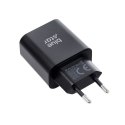 Ładowarka sieciowa do telefonu Blue Star USB C QC4.0 PD 3A 25W + kabel USB C do USB C TFB-TC-25WPD czarna