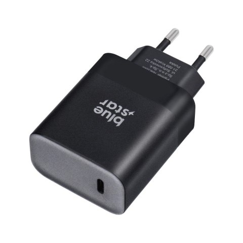 Ładowarka sieciowa do telefonu Blue Star USB C QC4.0 PD 3A 45W + kabel USB C do USB C TFB-TC-45WPD czarna